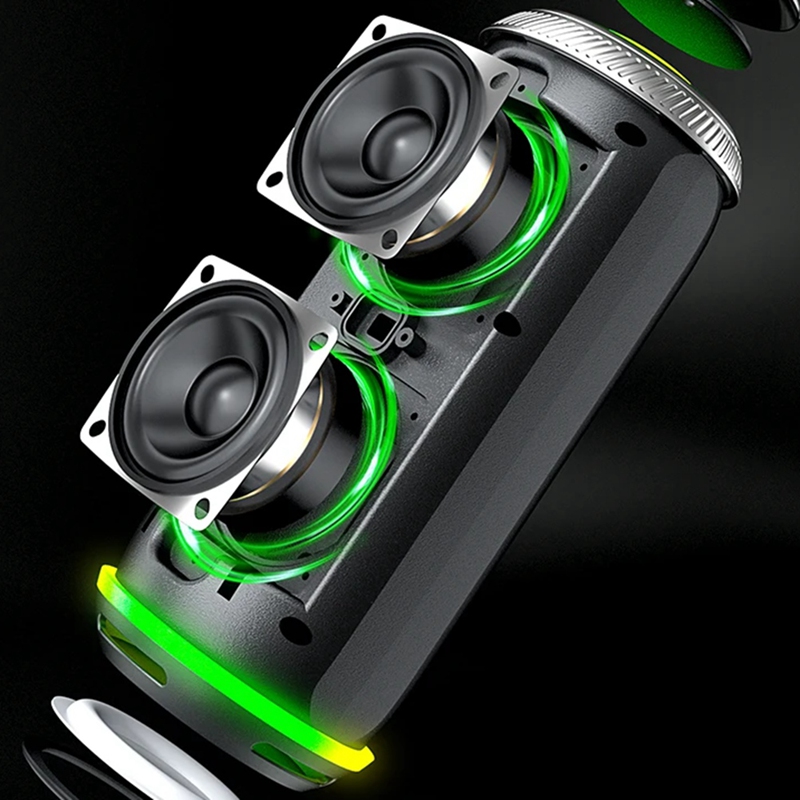 Outdoor Lighting Wireless - Haut-parleur Bluetooth stéréo sans fil 360,