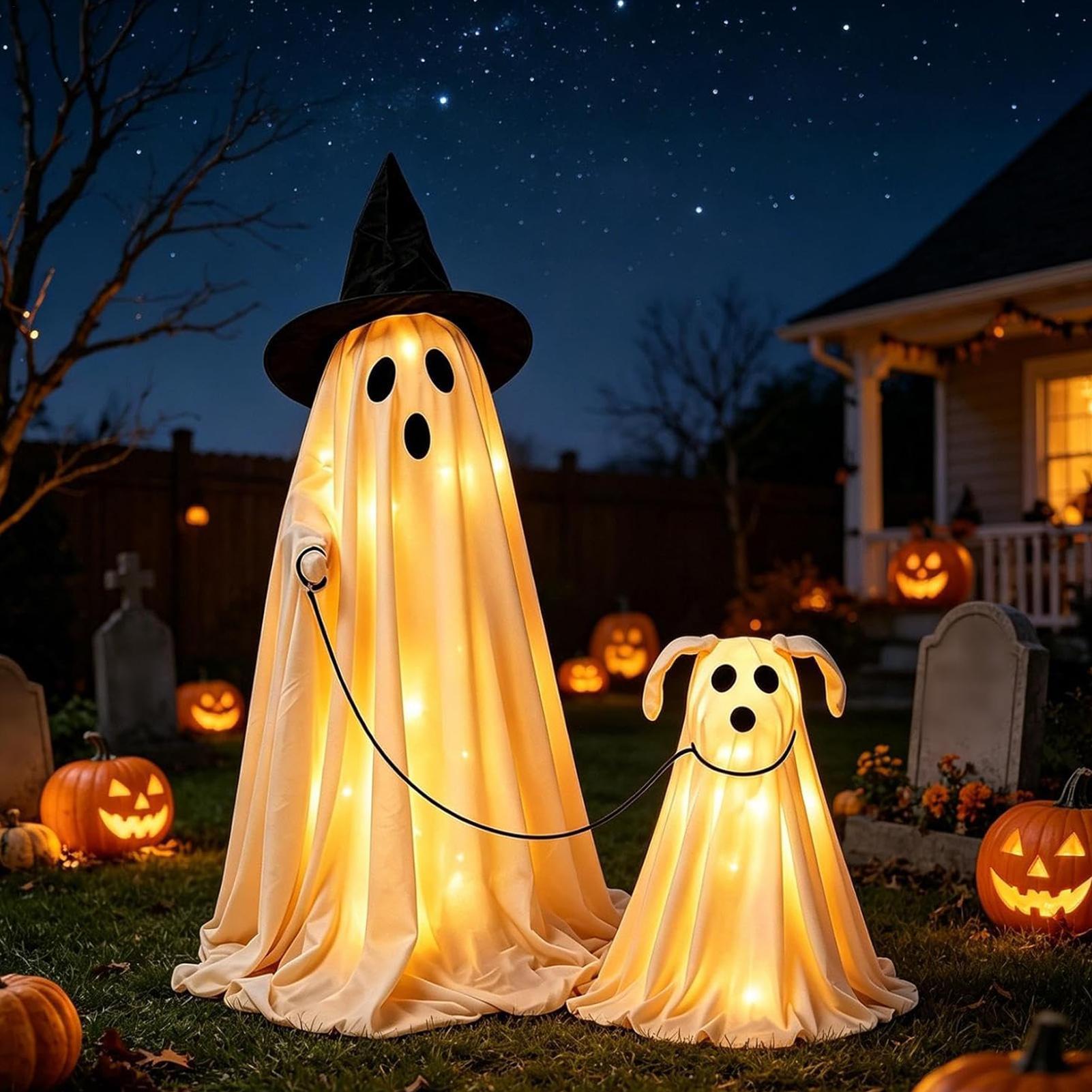 Outdoor Lighting Effects - Ensemble de chiens fantômes illuminés par