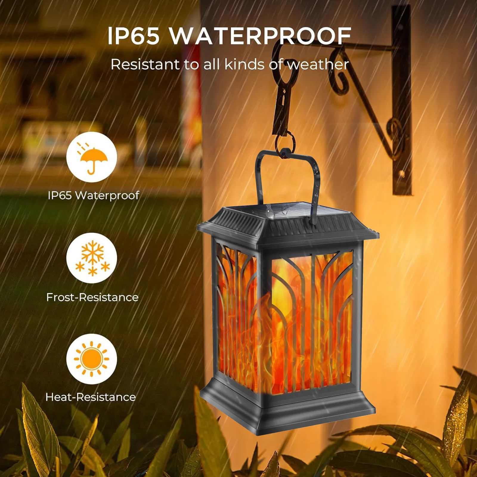 Lampe solaire LED à effet flam - Outdoor Lighting And Landscape avis et prix