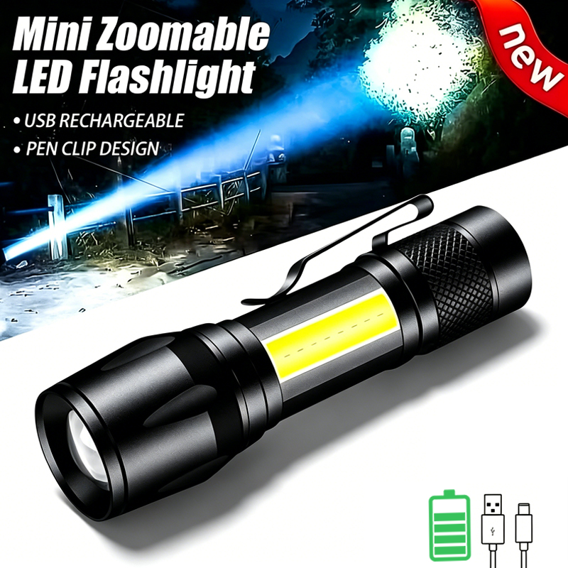 Mini lampe torche LED COB+XPE, - Outdoor Lighting Black avis et prix