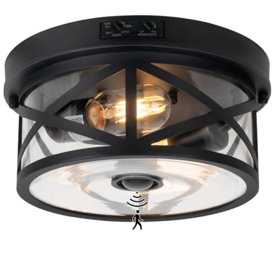 Plafonnier extérieur à détecte - Outdoor Lighting Black avis et prix