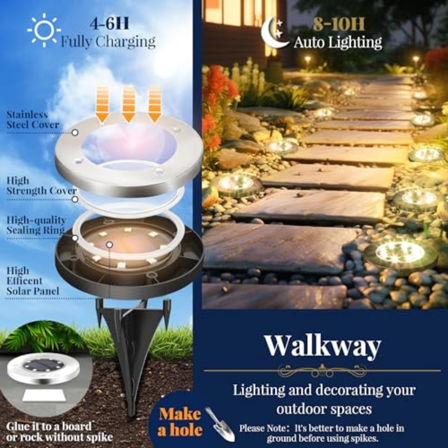 Lampes solaires au sol, lampes - Outdoor Lighting And Landscape avis et prix