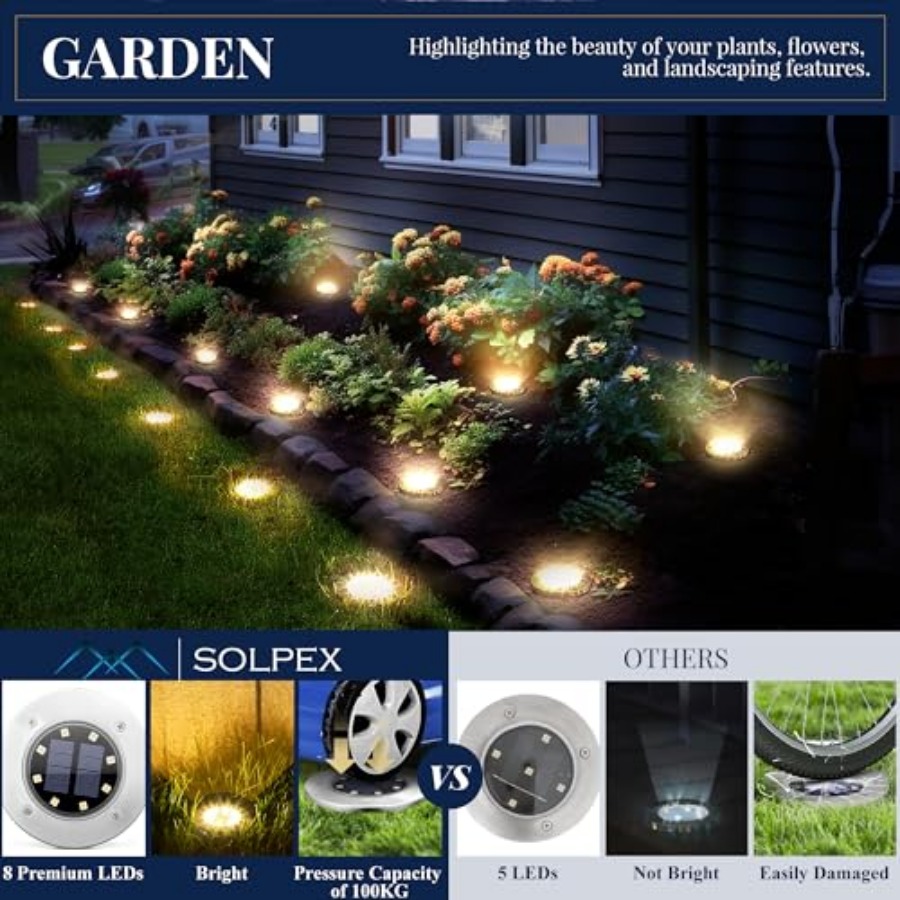 Lampes solaires au sol, lampes - Outdoor Lighting And Landscape avis et prix